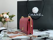 Chanel New Wallet On Chain WOC In Rose 33814 Size 19cm - 6