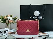 Chanel New Wallet On Chain WOC In Rose 33814 Size 19cm - 3