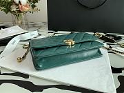 Chanel New Wallet On Chain WOC Blue 33814 Size 19cm - 5