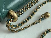 Chanel New Wallet On Chain WOC Blue 33814 Size 19cm - 3