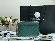 Chanel New Wallet On Chain WOC Blue 33814 Size 19cm - 2