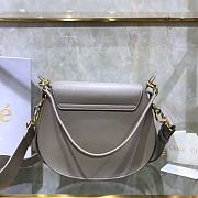 Chloe Small Tess Bag In Shiny Suede Calfskin In Motty Gray CHC18 20x18x7cm - 6