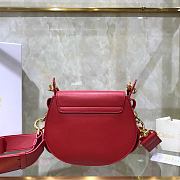 Chloe Small Tess Bag In Shiny Suede Calfskin In Red CHC18 20x18x7cm - 6