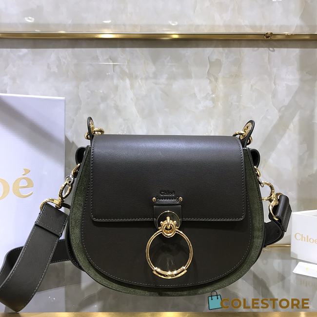 Chloe Small Tess Purse In Shiny Suede Calfskin CHC18 20x18x7cm - 1