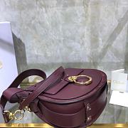 Chloe Small Tess Bag In Shiny Suede Calfskin Wine CHC18 20x18x7cm - 4