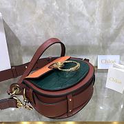 Chloe Tess Small Purse In Embossed Croco Effect On Calfskin Green &Orange CHC21 Size 20.5x7.5x16.5cm - 3