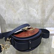 Chloe Tess Small Purse In Embossed Croco Effect On Calfskin Brown&Green CHC21 Size 20.5x7.5x16.5cm - 4