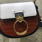 Chloe Tess Small Purse In Embossed Croco Effect On Calfskin Brown&Green CHC21 Size 20.5x7.5x16.5cm - 6