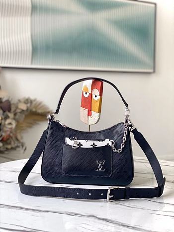 Louis Vuitton Marelle Epi Leather Hand Bag Black M80689 Size 25x15x8cm
