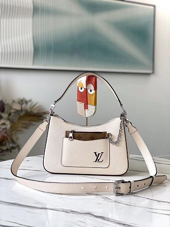 Louis Vuitton Marelle Epi Leather Hand Bag White M80688 Size 25x15x8cm