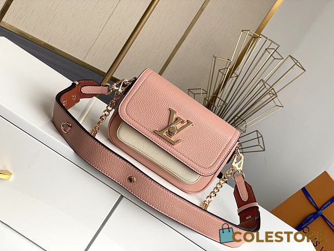 Louis Vuitton Lockme Tender Leather In Rose Water M58555 Size 19x13x8cm - 1