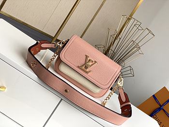 Louis Vuitton Lockme Tender Leather In Rose Water M58555 Size 19x13x8cm