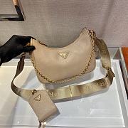 Prada Re-Edition 2005 Nylon Shoulder Bag Light Brown 1BH204 Size 22x17x6cm - 6