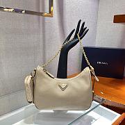 Prada Re-Edition 2005 Nylon Shoulder Bag Light Brown 1BH204 Size 22x17x6cm - 3