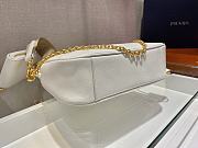 Prada Re-Edition 2005 Nylon Shoulder Bag White 1BH204 Size 22x17x6cm - 6