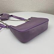 Prada Re-Edition 2005 Nylon Shoulder Bag Purple 1BH204 Size 22x17x6cm - 2