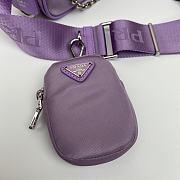 Prada Re-Edition 2005 Nylon Shoulder Bag Purple 1BH204 Size 22x17x6cm - 5