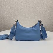 Prada Re-Edition 2005 Nylon Shoulder Bag Blue 1BH204 Size 22x17x6cm - 6