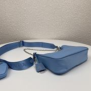 Prada Re-Edition 2005 Nylon Shoulder Bag Blue 1BH204 Size 22x17x6cm - 5