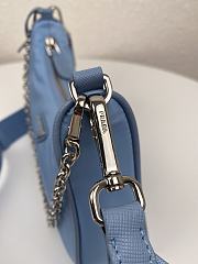 Prada Re-Edition 2005 Nylon Shoulder Bag Blue 1BH204 Size 22x17x6cm - 2