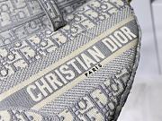 Dior Saddle Bag Grey Oblique Embroidery M0446 Size 25.5x20x6.5cm - 6