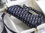 Dior Saddle Bag Blue Oblique Jacquard M0446 Size 25.5x20x6.5cm - 4