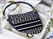 Dior Saddle Bag Blue Oblique Jacquard M0446 Size 25.5x20x6.5cm - 5