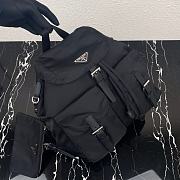 Prada Medium Nylon Backpack Black 1BZ811 Size 23×18×12cm - 2
