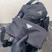 Prada Medium Nylon Backpack Black 1BZ811 Size 23×18×12cm - 6