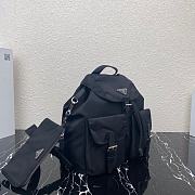 Prada Medium Nylon Backpack Black 1BZ811 Size 23×18×12cm - 3