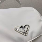 Prada Medium Nylon Backpack White 1BZ811 Size 30×32×15cm - 6
