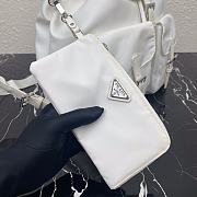 Prada Medium Nylon Backpack White 1BZ811 Size 30×32×15cm - 5