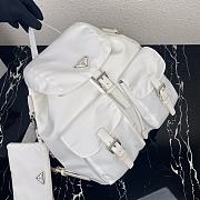 Prada Medium Nylon Backpack White 1BZ811 Size 30×32×15cm - 4