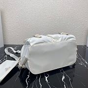 Prada Medium Nylon Backpack White 1BZ811 Size 30×32×15cm - 3