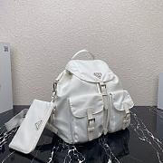 Prada Medium Nylon Backpack White 1BZ811 Size 30×32×15cm - 2