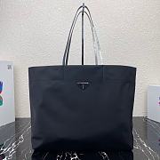 Prada Black Re-Nylon and Saffiano Leather Tote Bag 1BG107 Size 40x34x16cm - 1