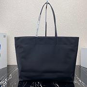 Prada Black Re-Nylon and Saffiano Leather Tote Bag 1BG107 Size 40x34x16cm - 5