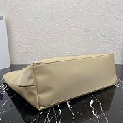 Prada White Re-Nylon and Saffiano Leather Tote Bag 1BG107 Size 40x34x16cm - 6