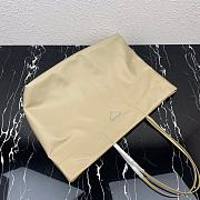Prada White Re-Nylon and Saffiano Leather Tote Bag 1BG107 Size 40x34x16cm - 5