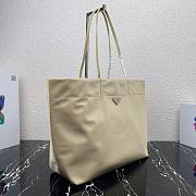 Prada White Re-Nylon and Saffiano Leather Tote Bag 1BG107 Size 40x34x16cm - 3