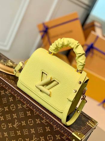 Louis Vuitton Twist One Handle Taurillon Leather Yellow M57090 Size 18x13x8cm