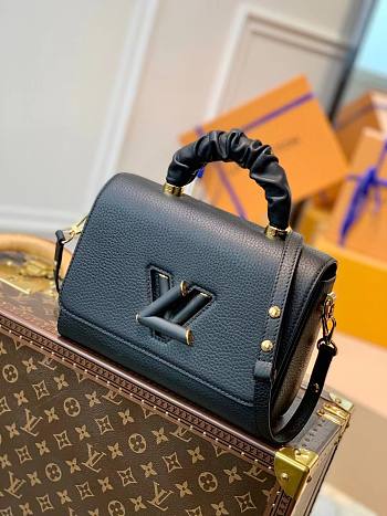Louis Vuitton Twist One Handle Taurillon Leather Black M57090 Size 23×18×8cm