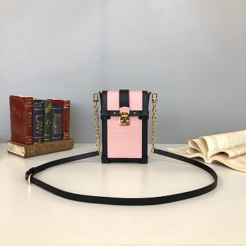 Louis Vuitton Vertical Trunk Pochette Epi Leather In Rose M67872 Size 11x17.5x3.5cm