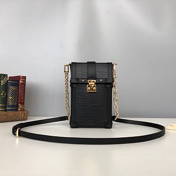 Louis Vuitton Vertical Trunk Pochette Epi Leather In Black M67871 Size 11x17.5x3.5cm