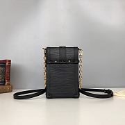 Louis Vuitton Vertical Trunk Pochette Epi Leather In Black M67871 Size 11x17.5x3.5cm - 4