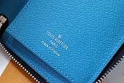 Louis Vuitton Zippy Wallet Vertical Monogram Wallet Canvas In Blue M3046 Size 20x10cm - 6