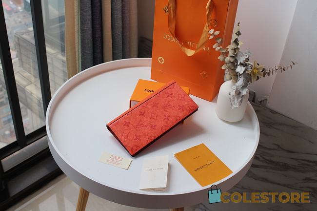 Louis Vuitton Zippy Wallet Vertical Monogram Wallet Canvas In Orange M66540 Size 20x10cm - 1