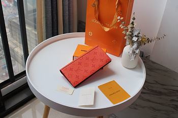 Louis Vuitton Zippy Wallet Vertical Monogram Wallet Canvas In Orange M66540 Size 20x10cm