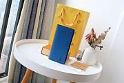 Louis Vuitton Brazza Wallet Epi Leather Blue M80788 Size 10x19x2cm - 1