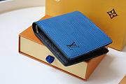 Louis Vuitton Multiple Wallet Epi Leather Blue M30433 Size 11.5x9x1.5cm - 4